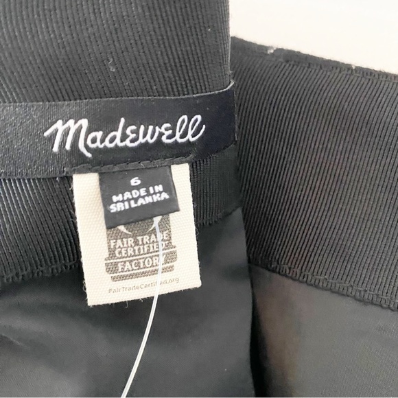 MADEWELL Pinstripe Wool Blend Mini Skirt Size 6 NEW Preppy - Picture 9 of 10